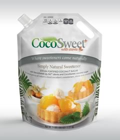 CocoSweet+, Coconut Palm Sugar with Stevia, Steviva (2268g)